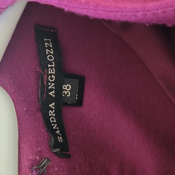 SANDRA angiolozzi Magenta Sheath Dress with Knee-Length and 3/4 Sleeves - Picture 4 of 4